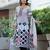 Geometric Printed Straight Kurta With Trousers & Dupatta
