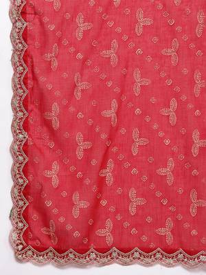 Ethnic Motifs Printed Regular Sequinned Kurta With Trousers & Dupatta 5