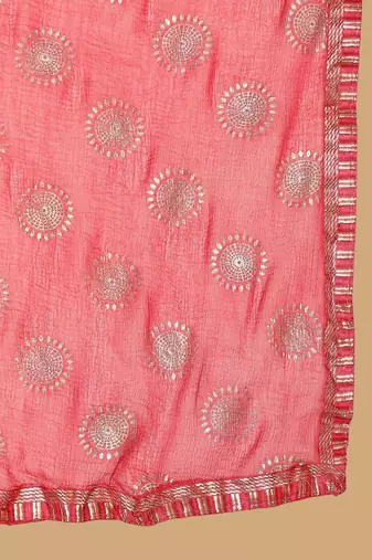 Women Ethnic Motifs Embroidered Regular Sequinned Kurta with Trousers & Dupatta