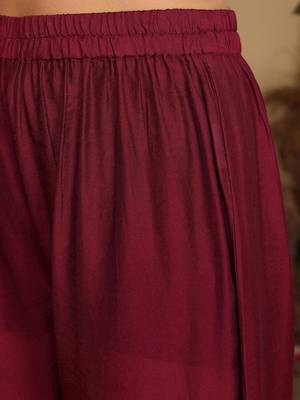 Women Brocade Princess cut A Line Halter Neck Kurta with Trouser & Dupatta 4