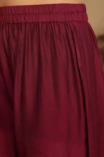 Women Brocade Princess cut A Line Halter Neck Kurta with Trouser & Dupatta