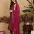 Women Brocade Princess cut A Line Halter Neck Kurta with Trouser & Dupatta