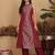 Women Brocade Princess cut A Line Halter Neck Kurta with Trouser & Dupatta