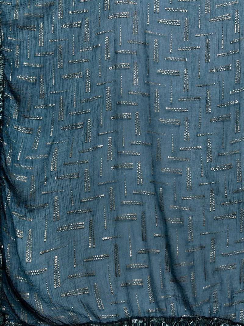 Floral Thread Work Yoke Sequinned Kurta with Trousers & Dupatta