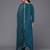 Floral Thread Work Yoke Sequinned Kurta with Trousers & Dupatta