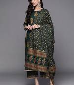 Floral Printed Kurta with Trousers & Dupatta