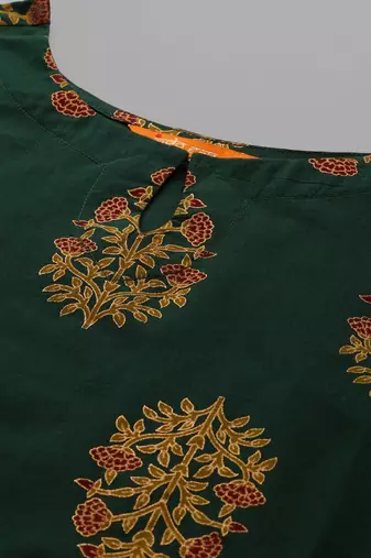 Floral Printed Kurta with Trousers & Dupatta