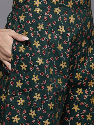 Floral Printed Kurta with Trousers & Dupatta 3
