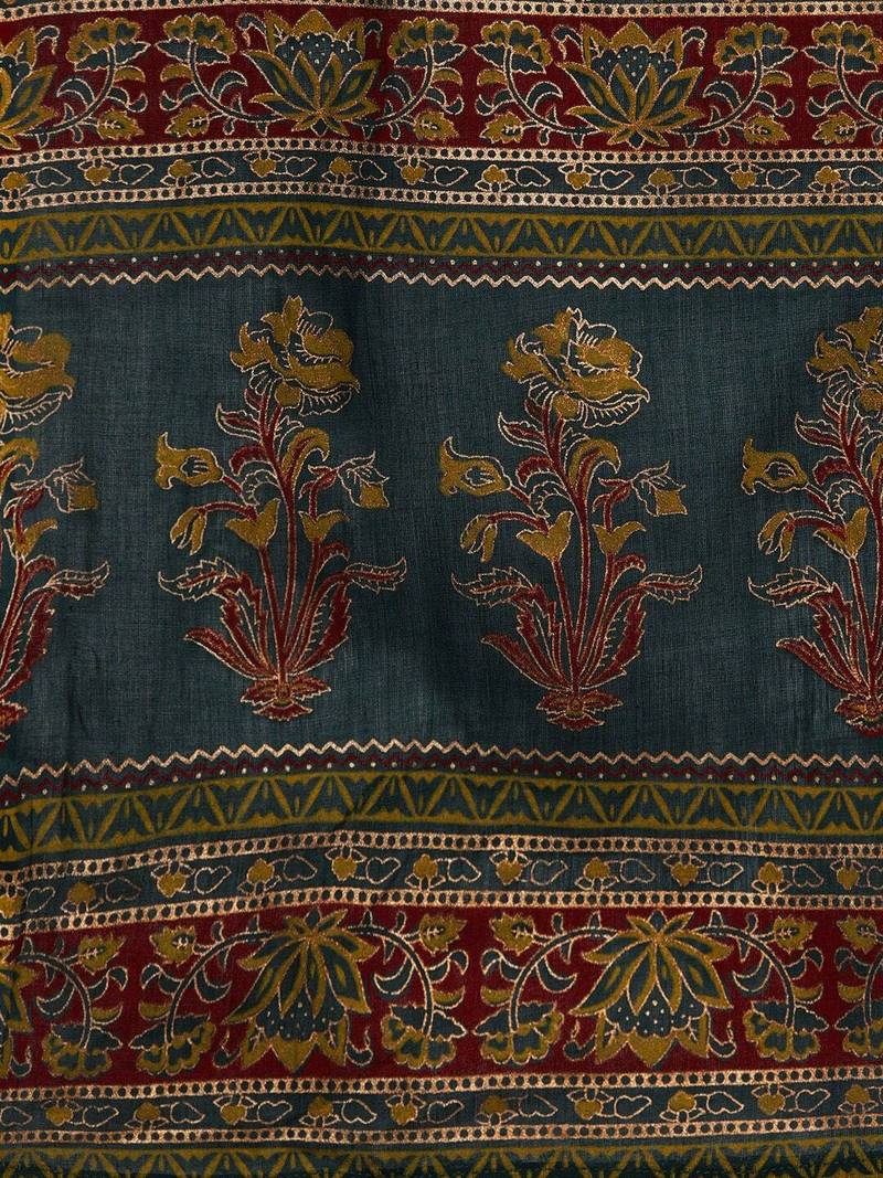 Floral Printed Kurta with Trousers & Dupatta