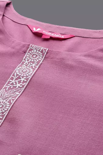 Floral Thread Embroidered Straight Kurta & Trousers With Dupatta