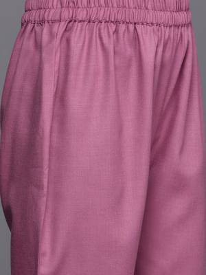 Floral Thread Embroidered Straight Kurta & Trousers With Dupatta 3
