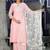 Floral Thread Zari Embroidered Straight Kurta & Trousers With Dupatta