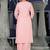 Floral Thread Zari Embroidered Straight Kurta & Trousers With Dupatta