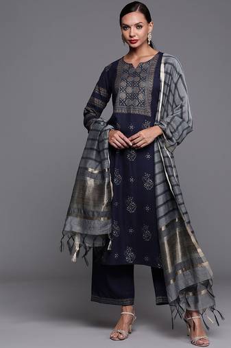 Ethnic Motifs Printed Kurta with Palazzos & Dupatta