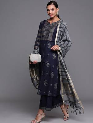 Ethnic Motifs Printed Kurta with Palazzos & Dupatta 5