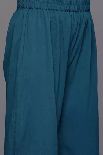 Yoke Design Straight Kurta & Trousers With Dupatta