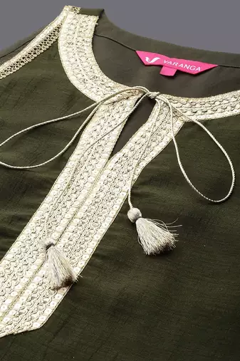 Ethnic Motifs Embroidered Sequinned Straight Kurta & Trousers With Dupatta