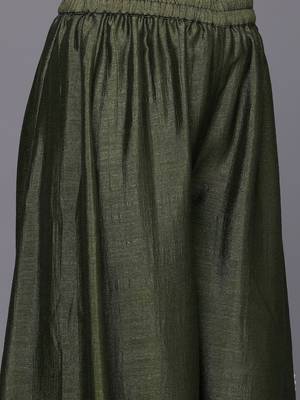 Ethnic Motifs Embroidered Sequinned Straight Kurta & Trousers With Dupatta 3