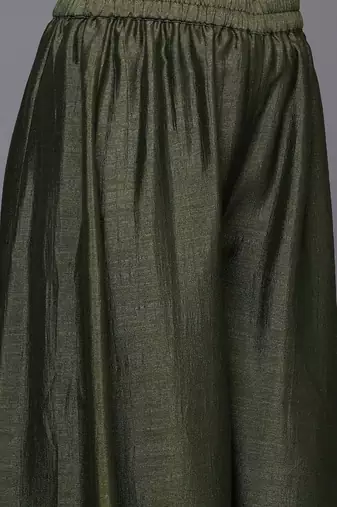 Ethnic Motifs Embroidered Sequinned Straight Kurta & Trousers With Dupatta