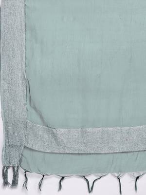 Ethnic Motifs Yoke Design Sequinned Straight Kurta With Trousers & Dupatta 4