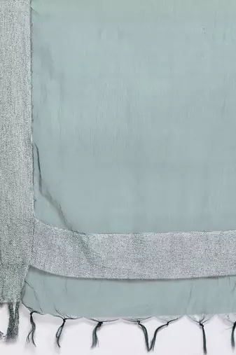 Ethnic Motifs Yoke Design Sequinned Straight Kurta With Trousers & Dupatta