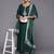 Ethnic Motifs Yoke Design Sequinned Straight Kurta With Trousers & Dupatta