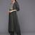 Women Green Yoke Design Sequinned Kurta with Trousers & With Dupatta