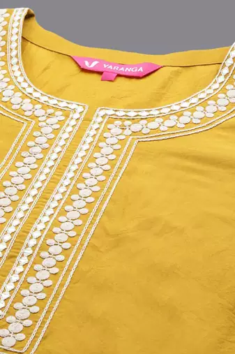 Floral Embroidered Straight Kurta with Trousers & Dupatta