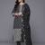 Floral Printed Thread Work Pure Silk Kurta With Trousers & Dupatta