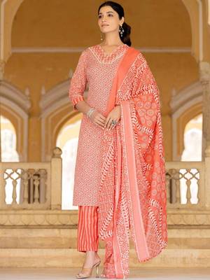 Ethnic Motifs Printed Regular Mirror Work Kurta with Trousers & With Dupatta 5