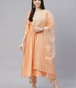 Women Ethnic Motifs Yoke Design Gotta Patti Kurta with Trousers & With Dupatta