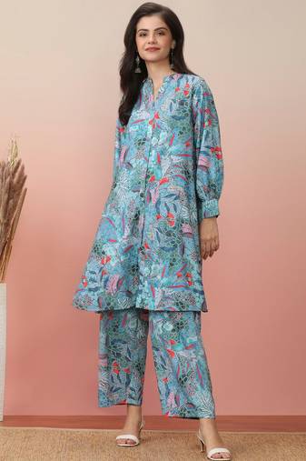 Floral Printed Kurta With Trouser
