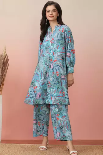 Floral Printed Kurta With Trouser