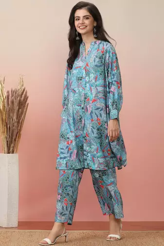 Floral Printed Kurta With Trouser