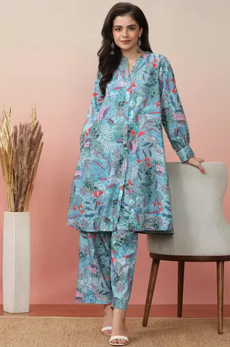 Floral Printed Kurta With Trouser