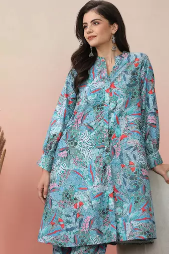 Floral Printed Kurta With Trouser