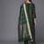 Women Green Ethnic Motifs Embroidered Sequinned Liva Kurta with Trousers & With Dupatta