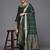Women Green Ethnic Motifs Embroidered Sequinned Liva Kurta with Trousers & With Dupatta