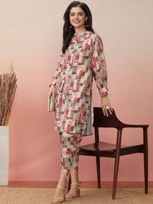 Geometric Printed Kurta With Dhoti Pant 3
