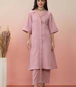 Shirt Collar Kurta With Trouser