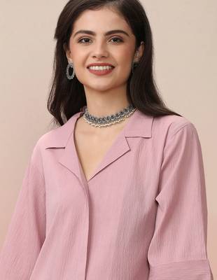 Shirt Collar Kurta With Trouser 2