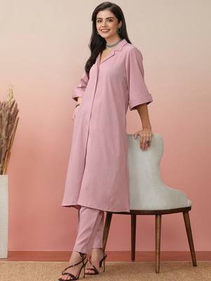 Shirt Collar Kurta With Trouser 5