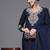 Women Embroidered Thread Work Chanderi Silk Kurta with Trousers & With