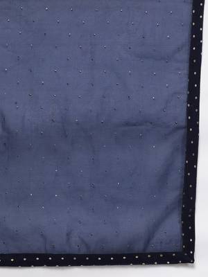 Women Embroidered Thread Work Chanderi Silk Kurta with Trousers & With 4