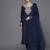 Women Embroidered Thread Work Chanderi Silk Kurta with Trousers & With