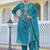 Floral Regular Pure Silk Kurta with Trouser & Dupatta