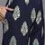 Women Navy Blue Ethnic Motifs Printed Liva Kurta with Trousers