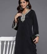 Embroidered Mirror Work Kurta with Trousers
