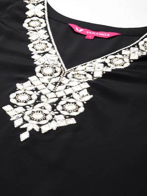 Embroidered Mirror Work Kurta with Trousers 2