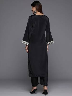 Embroidered Mirror Work Kurta with Trousers 6